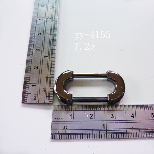 Oval Rings Gun Metal Zinc Alloy