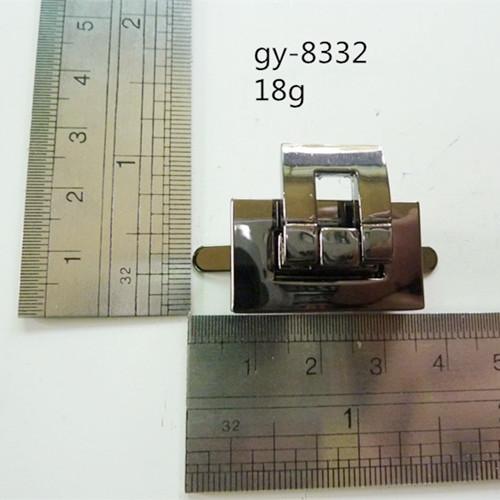 Metal Press Lock For Handbag Gun Metal