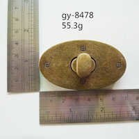Twist Lock For Italy Luxury Bags Antique Brass