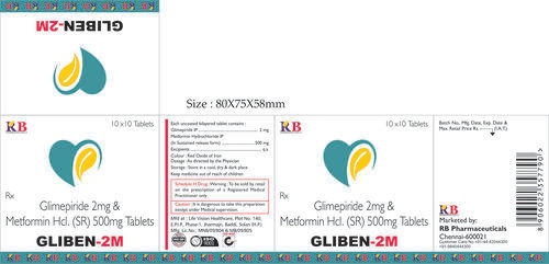 Anti Diabetic - Glibenclamide 2mg Tablets, Blister Pack, 10 Tablets | Diabetes Control, Pain Relief, Inflammation Reduction