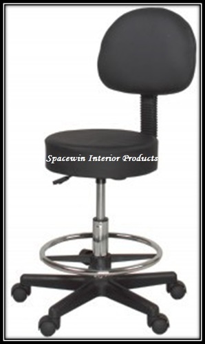 Lab Chair - Vinyl Steel, 18" x 18" x 30", Black | Ergonomic, Adjustable Height, Mobile Base, Customizable Features