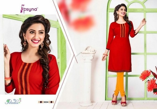 Causal Wear Kurtis - Silk Fabric Sizes L/XL/XXL | Elegant Design for Women Perfect for Casual and Festive Occasions