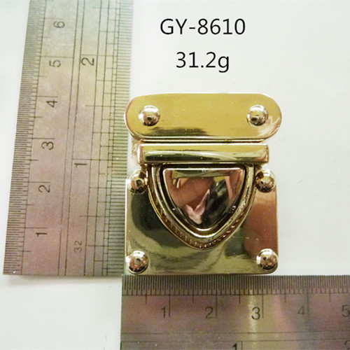 Purse Press Lock Pale Gold Metal Accessories Bags