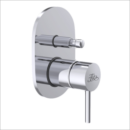Single Lever Concealed Diverter Exposed Part Kits - Brass, Oval Shape | Japanese Resilient Ceramic Disc, European Heavy-Duty Cartridge, British High Gloss Finish