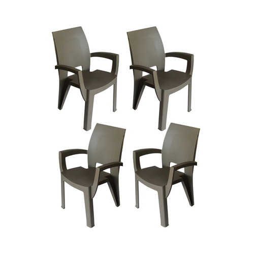 Natural Beautiful Brown Living Room Chair Set Of 4