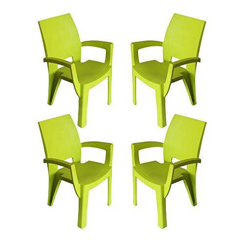 Beautiful Green Living Room Chair Set of 4