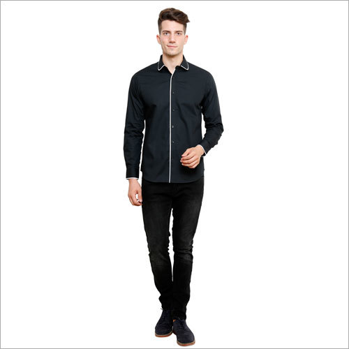 Poplin Cotton Black Shirts