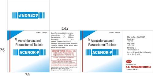 Anti Inflammatory - Blue Tablets, Aceclofenac Paracetamol | Pain Relief, Inflammation Reduction