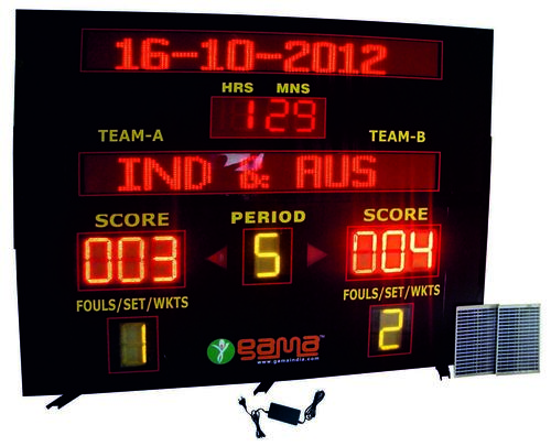 Black Universal Solar Wireless Scoreboard