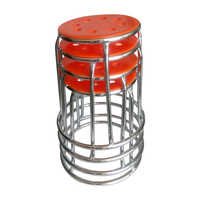 Machine Made Cafeteria Stool Metal Set Of 4