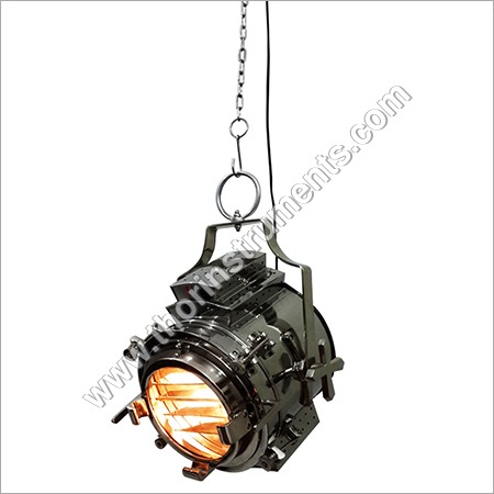 Modern Industrial Retro Nautical Chrome Pendant By THOR INSTRUMENTS CO.