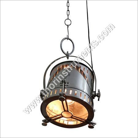 Vintage Industrial Nautical Chrome Pendant Lamp