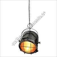 Vintage Chrome Pendant Lamp