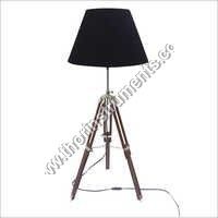 Vintage Tripod Brown Table Lamp Shade Home Decor