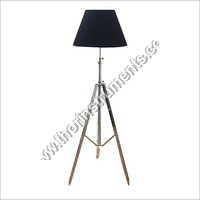 Nautical Steel Tripod Floor Lamp Shade Black