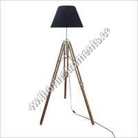 Natural Wood Tripod Nautical Floor Lamp Home Decor