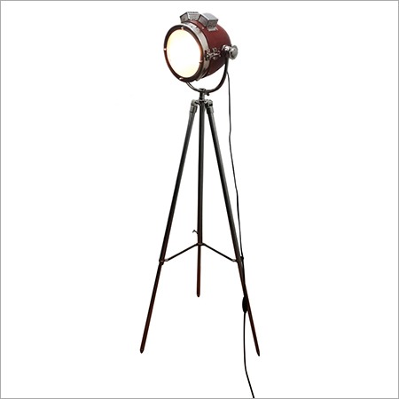 Classical Red Leather Spot Light Floor Steel Stand By THOR INSTRUMENTS CO.