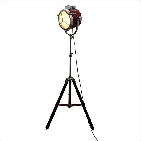 Hollywood Nautical Leather Spot Light Stand Decor