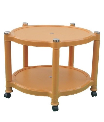Cafe Table Round Beige - Plastic, 54x54x52 cm, Beige Color | Durable, Easy to Clean, Moisture Proof, Eco-Friendly, Hygienic, Stackable, Lightweight
