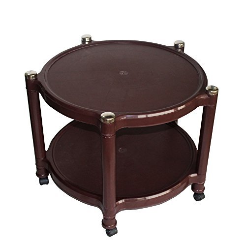 Machine Made Cafe Table Round Brown