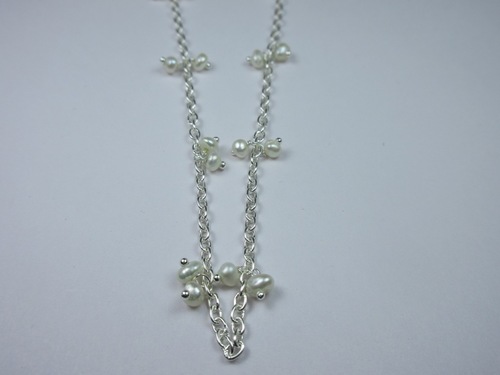 As Photo Shown Pearl Bead Cluster Chain