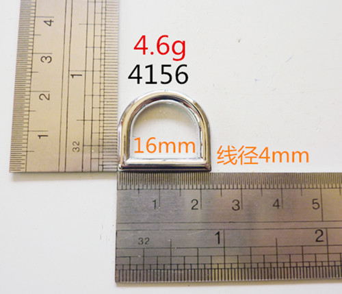16mm D rings pass REACH ROHS text zinc alloy