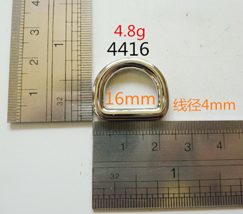16Mm D Ring Zinc Alloy Eco Friendly Nickel Free