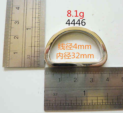 D Ring Thickness 4Mm White Nickel Zinc Alloy