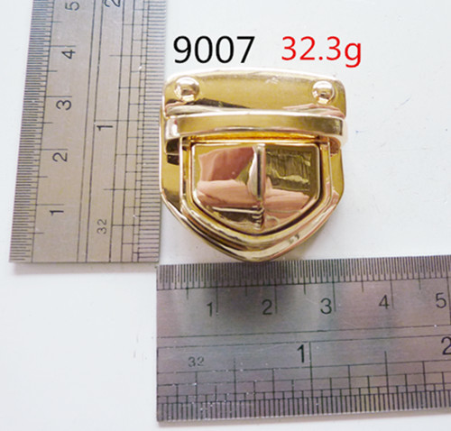 Moulded Metal Lock Gold Hardware Luxury Bags