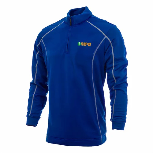 Cotton Fleece Jacket with Half Neck Zip