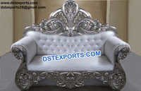 Silver Plating Wedding Two Seater Sofa