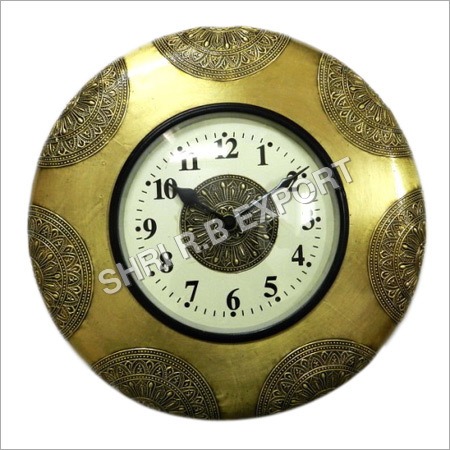 Handmade Emboss Work Clock