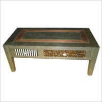 Metal With Bone Inlay Table