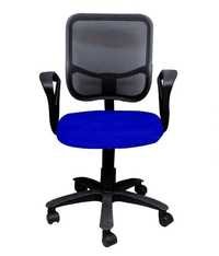 Mavi Office Chair - Fabric & Mild Steel, 56x56x110 Cm, Blue/black | Ergonomic Design, Foam Cushion, Durable, Easy To Clean, Eco-friendly, Lightweight