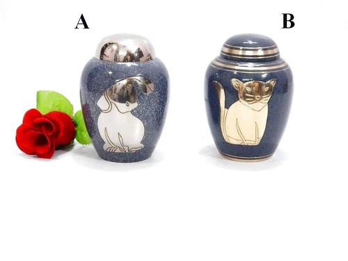 Brass Pet Urns Blue Marble