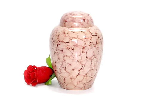 Brass Pet Urn Pink