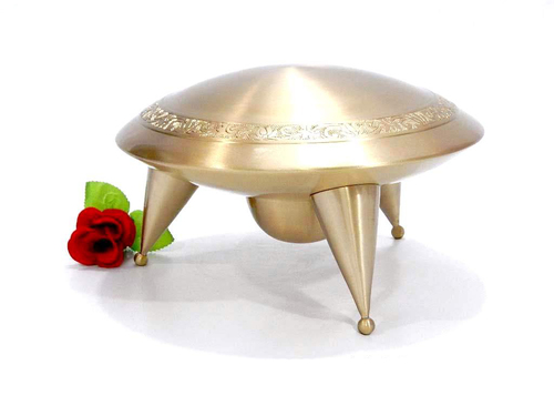 Brass Pet Urn Flying Saucer