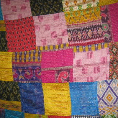 Patola Silk Patch Work Kantha Quilt