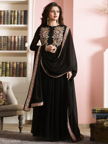 Black Embroidered Anarkali Salwar Kameez