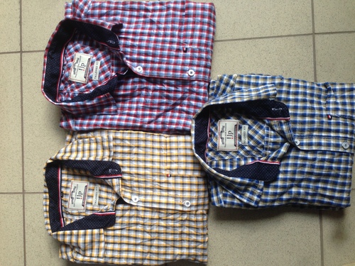 Yellow Blue Half Sleeves Shirts