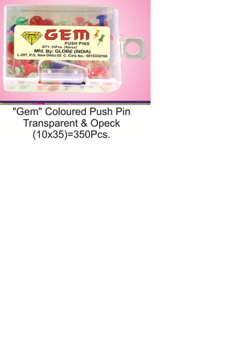Gem Push pin 35 pc