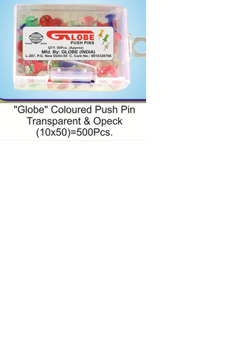 Globe Push Pin 50 Pc