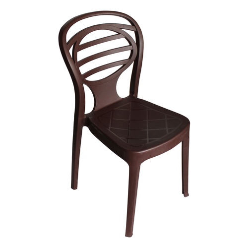 Machine Made Cafe Chair In Brown Colour