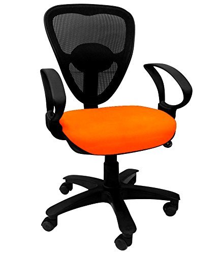 Machine Made Computer Chair Orange/Black