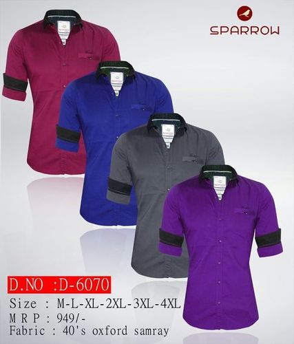 Navy Men'S Party Wear Shirt