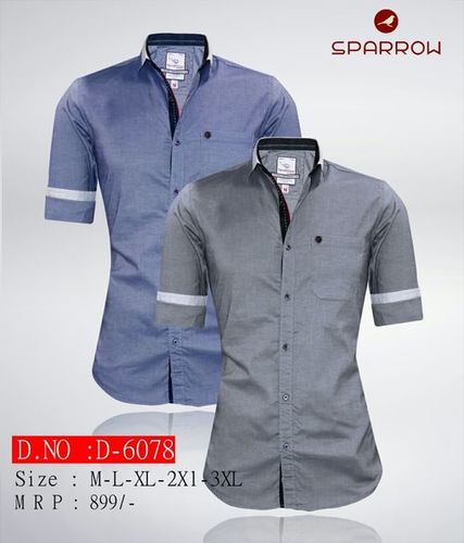 Cotton Men'S Plain Shirt