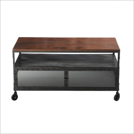 Iron Wooden Coffee Table