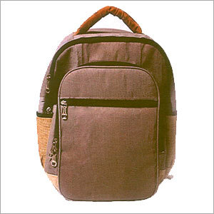 Jute Designer Backpack - Grey Color, Customizable Size and Logo | Hand Length Handle, Ideal for Promotional and Shopping Use