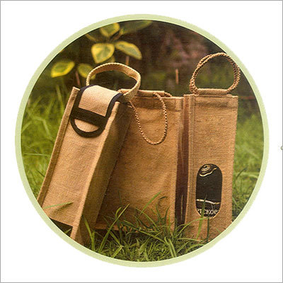 Burlap Wine Bag