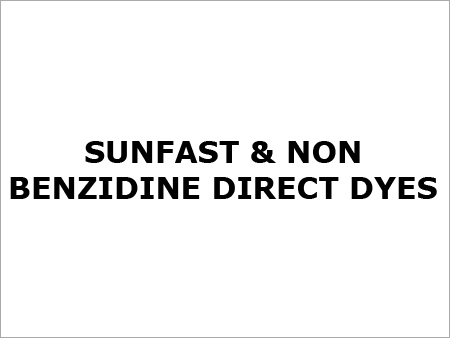 Sunfast And Non Benzidine Direct Dyes Application: Textile Industry